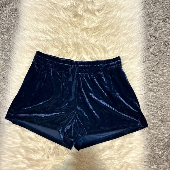 aerie Other - Navy Blue Velvet Shorts